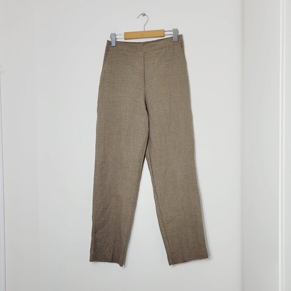 Vintage Classic Editions 2 Pairs Brown & Blue Elastic Waist Straight Leg Pant S - Picture 2 of 16
